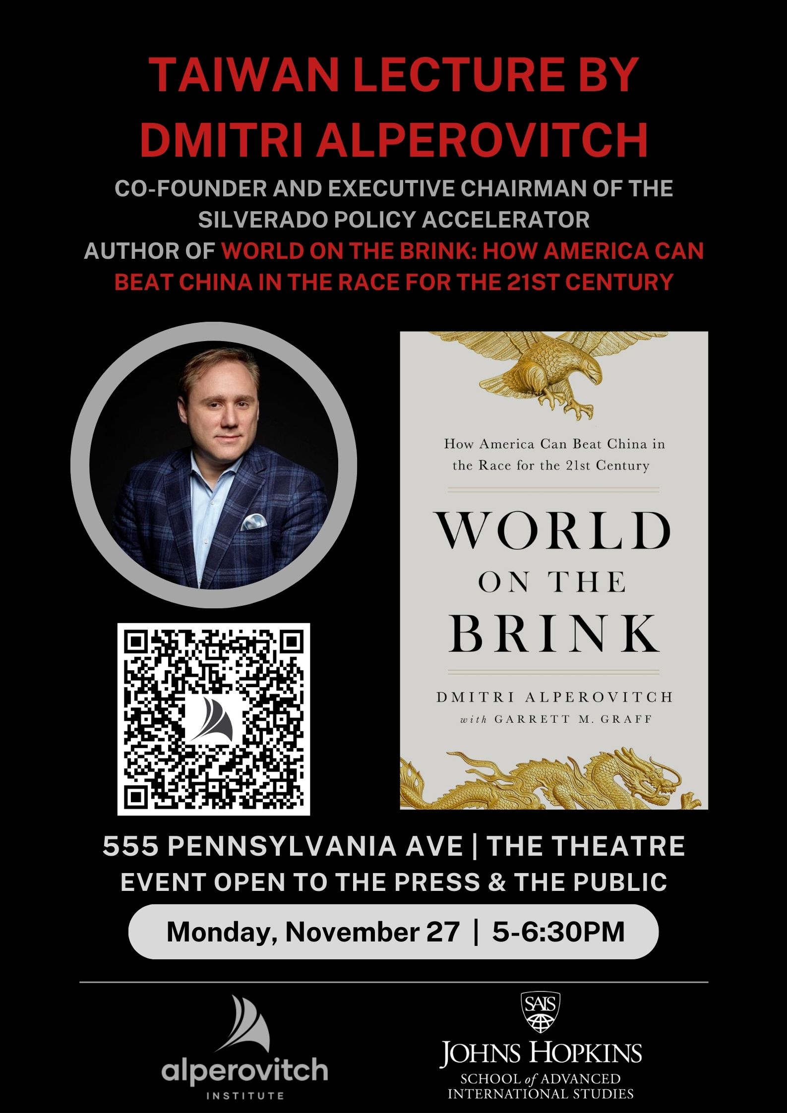 DMITRI ALPEROVITCH TO DELIVER TAIWAN LECTURE AT JOHNS HOPKINS SAIS ...